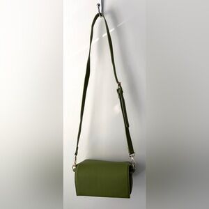 Anthropologie Green Faux Crossbody Bag